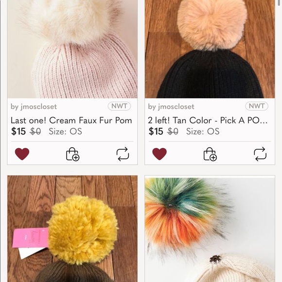 Pick A POM combo- (1) Hat and (1) Pom main image 4
